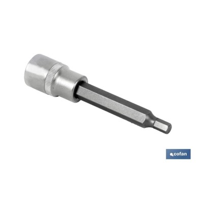 Llave de vaso de 1/2 | Fabricada en acero al cromo vanadio de alta calidad | Con punta larga Allen