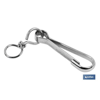 Mosquetón Giratorio Niquelado