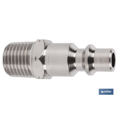 Conector de aire rosca macho 1/2 | Acoplador rosca macho BSP 1/2” para instalaciones neumáticas