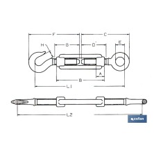 Tensor Gancho - Anilla Zincado DIN-1480