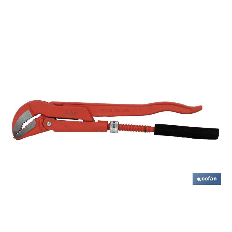 Llave sueca para fontanería forjada 45° | Herramientas de fontanería  | Medidas de apertura desde 1/2' hasta 2' de exterior.