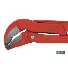 Llave sueca para fontanería forjada 45° | Herramientas de fontanería  | Medidas de apertura desde 1/2' hasta 2' de exterior.