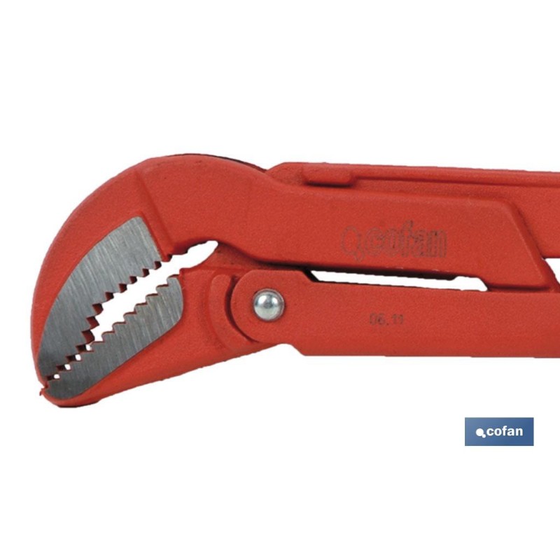 Llave sueca para fontanería forjada 45° | Herramientas de fontanería  | Medidas de apertura desde 1/2' hasta 2' de exterior.