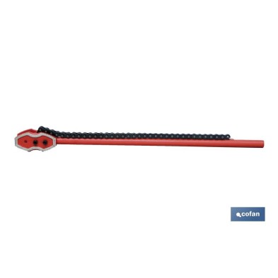 Llave de cadena reforzada reversible | Medidas apertura 6 |Longitud total 900 mm